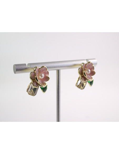 Kolczyki KWIATKI KWIATUSZKI   LOLITA AKCESORIA srebrny sztyft 925