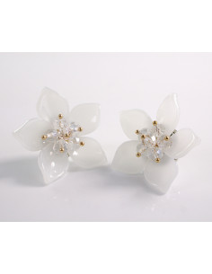 Kolczyki BIAŁE  KWIATKI KWIATUSZKI LOLITA AKCESORIA... 2