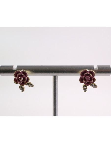 Kolczyki RÓŻE RÓŻYCZKI KWIATKI  LOLITA AKCESORIA srebrny sztyft 925