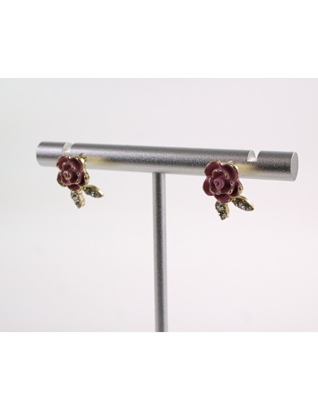 Kolczyki RÓŻE RÓŻYCZKI KWIATKI  LOLITA AKCESORIA srebrny sztyft 925