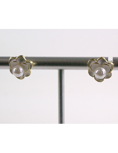 Kolczyki KWIATKI KWIATUSZKI Z PERŁĄ LOLITA...