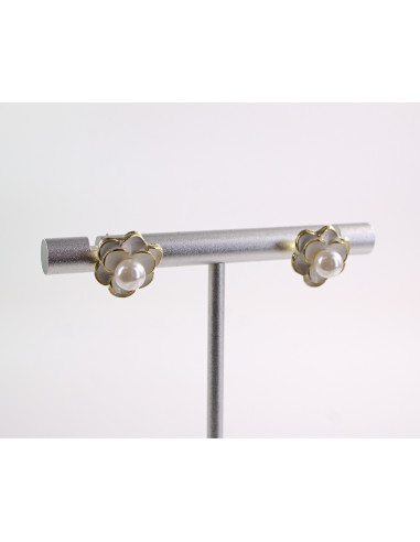 Kolczyki KWIATKI KWIATUSZKI Z PERŁĄ LOLITA...