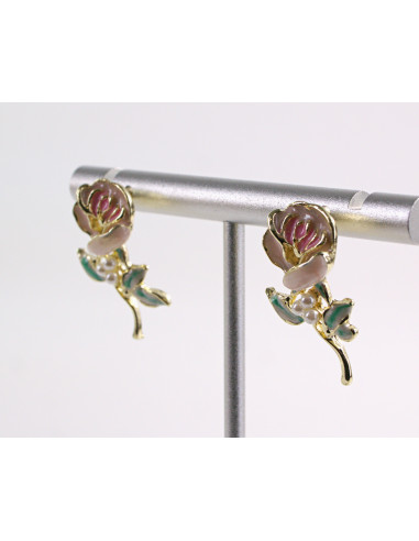 Kolczyki KWIATKI RÓŻE KWIATUSZKI  LOLITA...