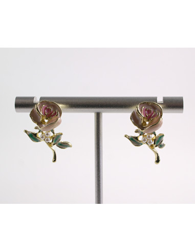 Kolczyki KWIATKI RÓŻE KWIATUSZKI  LOLITA...