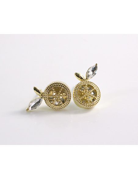 Kolczyki ZŁOTE  KWIATKI KWIATUSZKI  LOLITA AKCESORIA srebrny sztyft 925