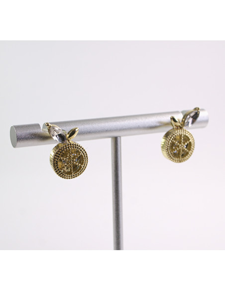 Kolczyki ZŁOTE  KWIATKI KWIATUSZKI  LOLITA AKCESORIA srebrny sztyft 925