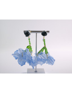 Kolczyki KWIATY KWIATKI MAXI BOHO LOLITA AKCESORIA...