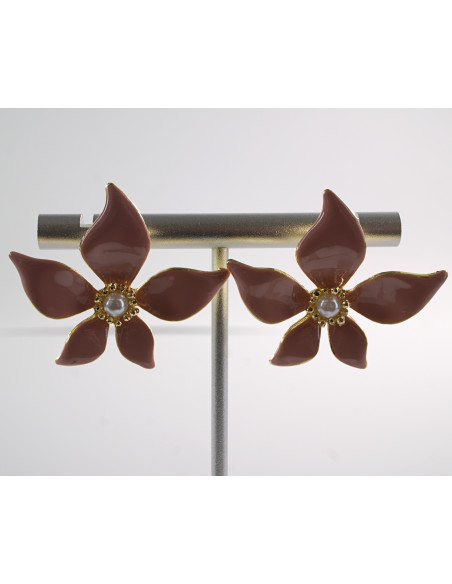 Kolczyki KWIATY KWIATKI MAXI  LOLITA AKCESORIA srebrny sztyft 925