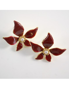 Kolczyki KWIATY KWIATKI MAXI  LOLITA AKCESORIA srebrny...