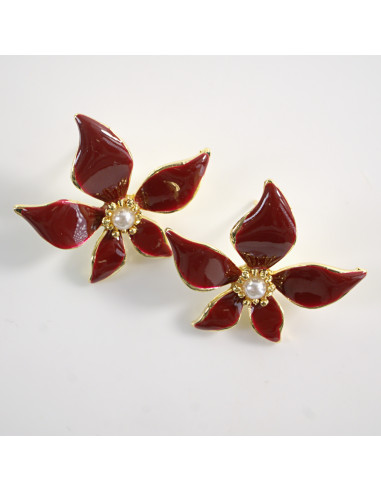 Kolczyki KWIATY KWIATKI MAXI  LOLITA AKCESORIA...