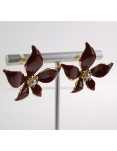 Kolczyki KWIATY KWIATKI MAXI  LOLITA AKCESORIA srebrny... 2