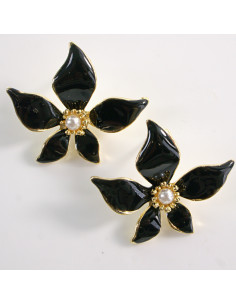 Kolczyki KWIATY KWIATKI MAXI  LOLITA AKCESORIA srebrny...