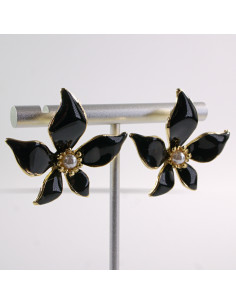 Kolczyki KWIATY KWIATKI MAXI  LOLITA AKCESORIA srebrny... 2