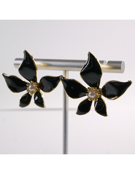 Kolczyki KWIATY KWIATKI MAXI  LOLITA AKCESORIA srebrny sztyft 925