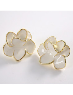 Kolczyki KWIATY KWIATKI  LOLITA AKCESORIA srebrny sztyft 925