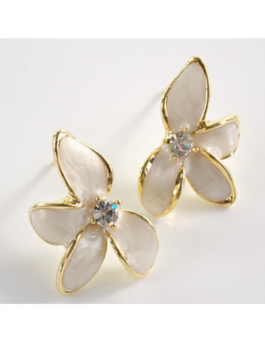 Kolczyki KWIATY ASYMETRYCZNE KWIATKI  LOLITA...