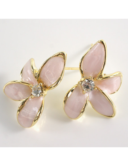 Kolczyki KWIATY ASYMETRYCZNE KWIATKI  LOLITA AKCESORIA srebrny sztyft 925