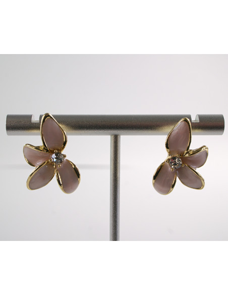 Kolczyki KWIATY ASYMETRYCZNE KWIATKI  LOLITA AKCESORIA srebrny sztyft 925