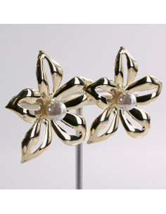 KOLCZYKI DUŻE  KWIATY ZŁOTE KWIATKI  LOLITA AKCESORIA... 2