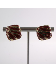 Kolczyki BORDOWE KWADRATY ZŁOTE CĘTKI LOLITA AKCESORIA... 2