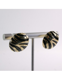 Kolczyki CZARNE "GUZIKI"  ZŁOTE CĘTKI LOLITA AKCESORIA... 2