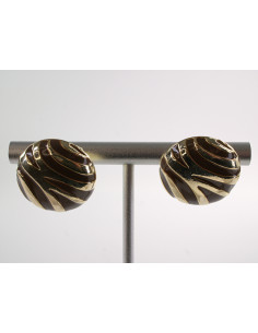 Kolczyki BRĄZOWE "GUZIKI"  ZŁOTE CĘTKI LOLITA AKCESORIA...