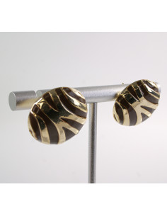 Kolczyki BRĄZOWE "GUZIKI"  ZŁOTE CĘTKI LOLITA AKCESORIA... 2