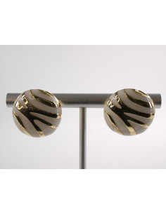 Kolczyki  "GUZIKI" ECRU  ZŁOTE CĘTKI LOLITA AKCESORIA...