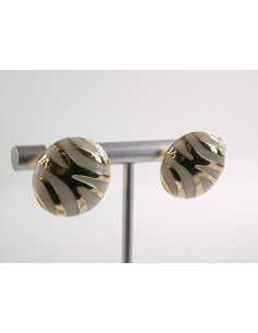 Kolczyki  "GUZIKI" ECRU  ZŁOTE CĘTKI LOLITA AKCESORIA... 2