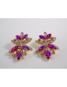 Kolczyki MAXI DUŻE NA IMPREZĘ FUKSJA  LOLITA AKCESORIA...