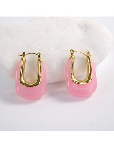 Kolczyki  BOHO Różowe  LOLITA AKCESORIA stal...