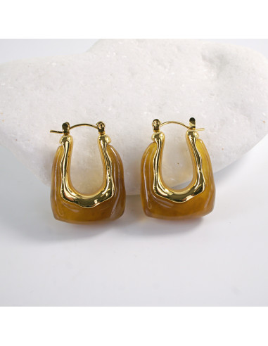 Kolczyki  BOHO BRĄZOWE LOLITA AKCESORIA stal...