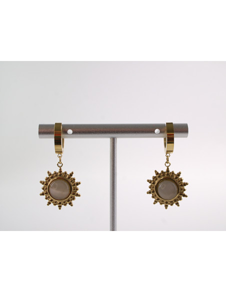 Kolczyki  BOHO SŁOŃCE  LOLITA AKCESORIA STAL CHIRURGICZNA