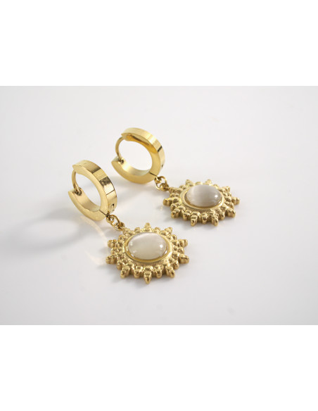 Kolczyki  BOHO SŁOŃCE  LOLITA AKCESORIA STAL CHIRURGICZNA