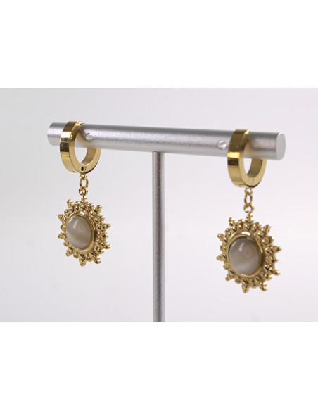 Kolczyki  BOHO SŁOŃCE  LOLITA AKCESORIA STAL CHIRURGICZNA