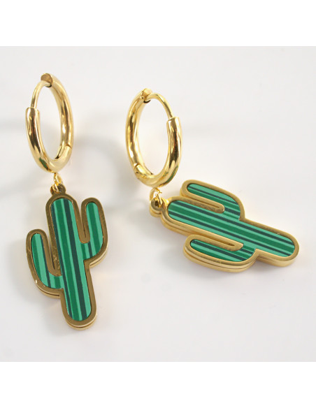 Kolczyki  BOHO KAKTUS MEXICO  LOLITA AKCESORIA STAL CHIRURGICZNA