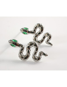 Kolczyki  BOHO WĄŻ SREBRNE WĘŻE LOLITA AKCESORIA STAL...