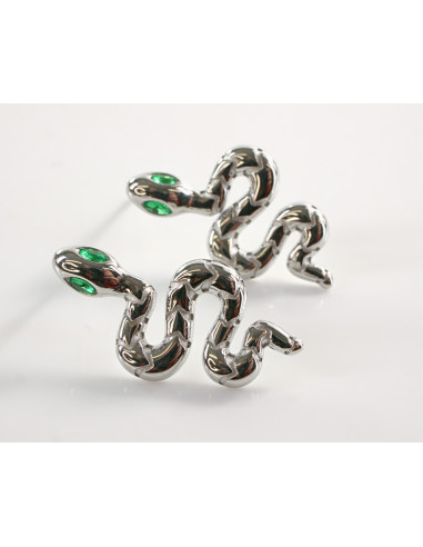 Kolczyki  BOHO WĄŻ SREBRNE WĘŻE LOLITA...