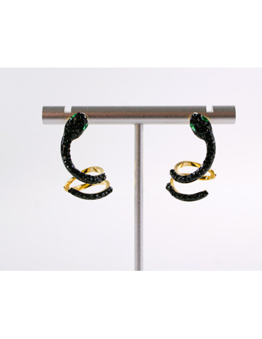 Kolczyki  BOHO WĄŻ CZARNE WĘŻE LOLITA AKCESORIA...