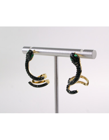 Kolczyki  BOHO WĄŻ CZARNE WĘŻE LOLITA AKCESORIA...