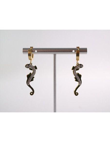 Kolczyki  BOHO JASZCZURKA LOLITA AKCESORIA STAL CHIRURGICZNA