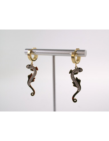 Kolczyki  BOHO JASZCZURKA LOLITA AKCESORIA STAL...