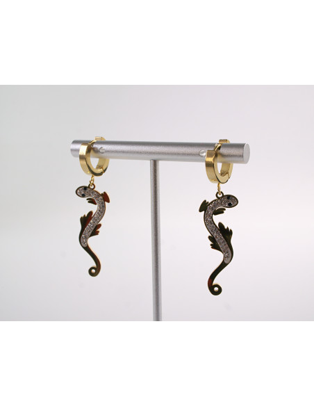 Kolczyki  BOHO JASZCZURKA LOLITA AKCESORIA STAL CHIRURGICZNA