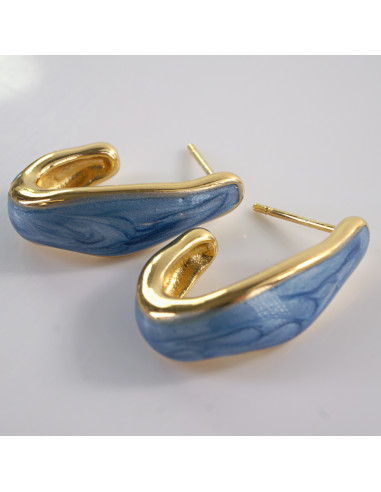 Kolczyki NIEBIESKI ZAWIJAS LOLITA AKCESORIA...