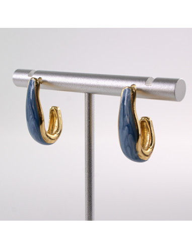 Kolczyki NIEBIESKI ZAWIJAS LOLITA AKCESORIA...