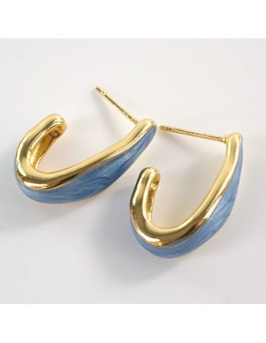 Kolczyki NIEBIESKI ZAWIJAS LOLITA AKCESORIA...