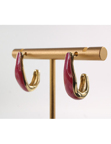 Kolczyki CZERWONE ZAWIJASY LOLITA AKCESORIA...