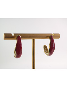 Kolczyki CZERWONE ZAWIJASY LOLITA AKCESORIA STAL... 2