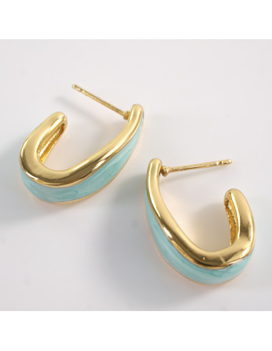 Kolczyki TURKUSOWE  ZAWIJASY LOLITA AKCESORIA...