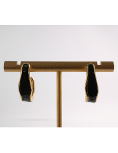 Kolczyki CZARNE ZAWIJASY LOLITA AKCESORIA STAL CHIRURGICZNA